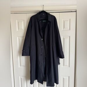 Men’s Lauren Ralph Lauren Black Trench Coat RN 76926 Size 40L